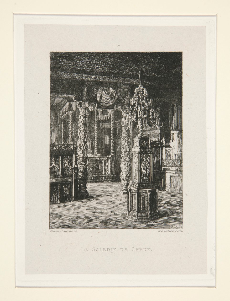 Die Eichen Galerie, pl. 6 aus der Suite Chez Victor Hugo von Maxime Lalanne