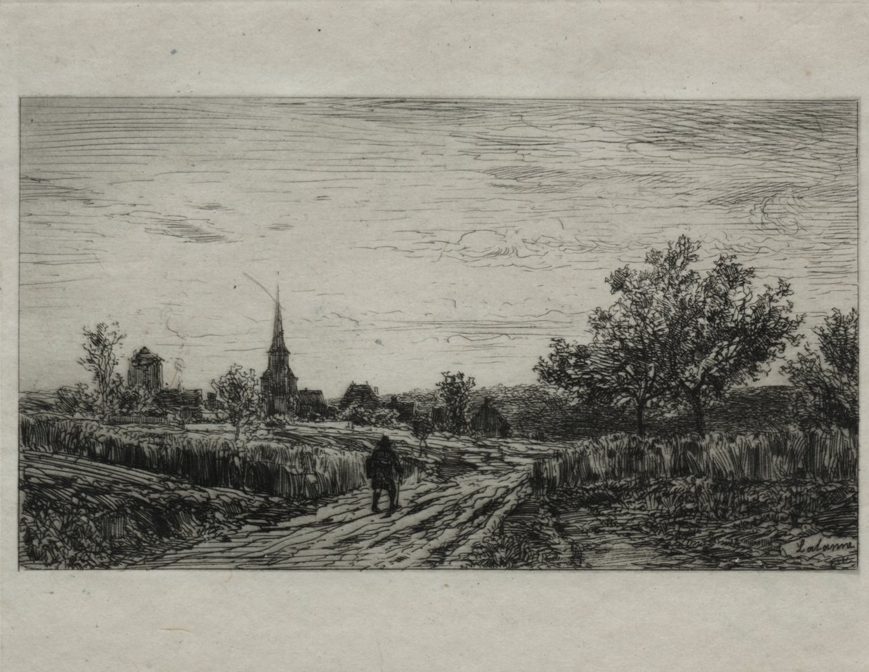 Landschaft, Abend (Heimkehr) von Maxime Lalanne