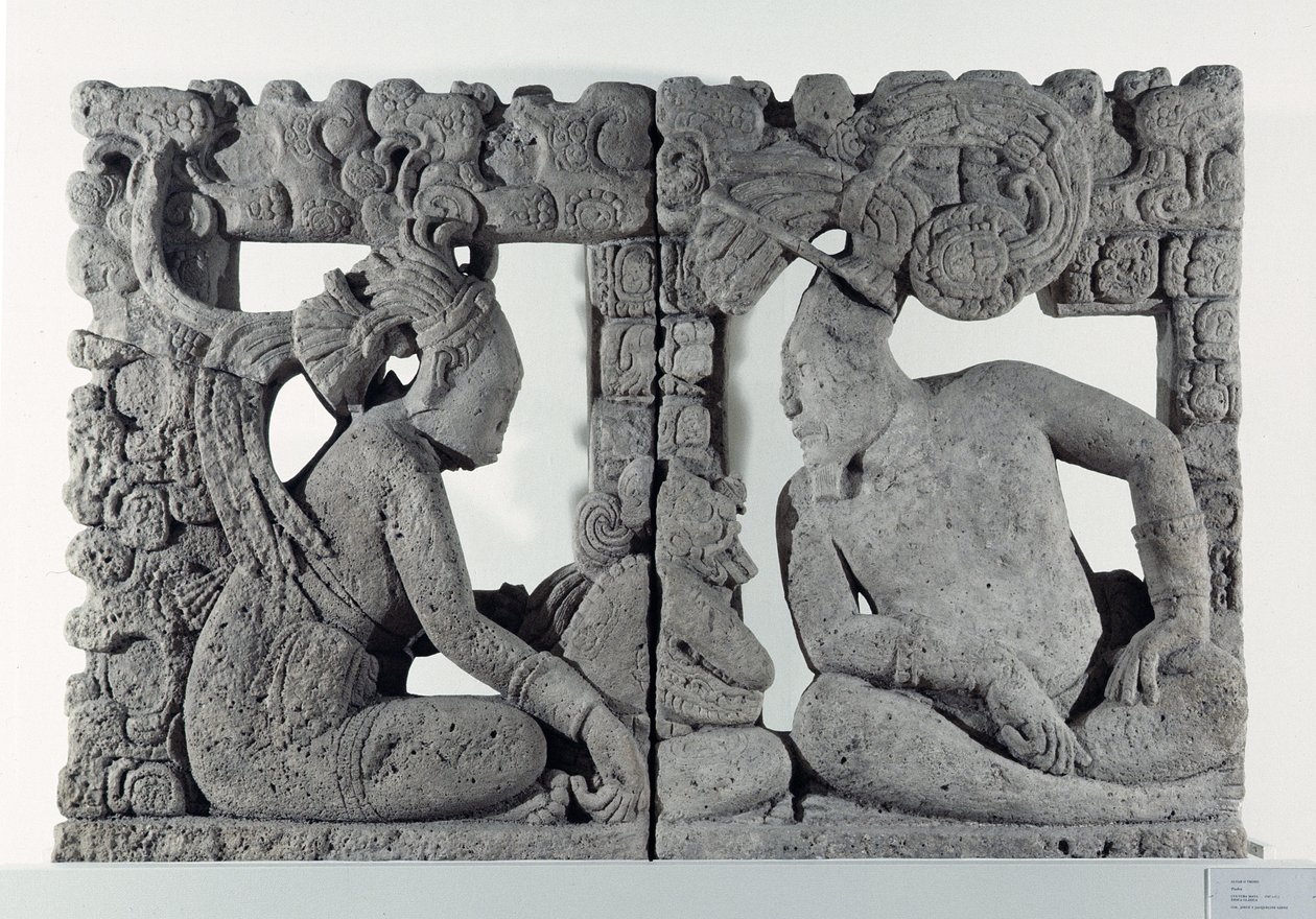 Rückseite eines Thrones, aus Usumacinta, aus der Saenz-Sammlung, Puebla, Mexiko, Späte Klassik (600-900 n. Chr.) von Mayan