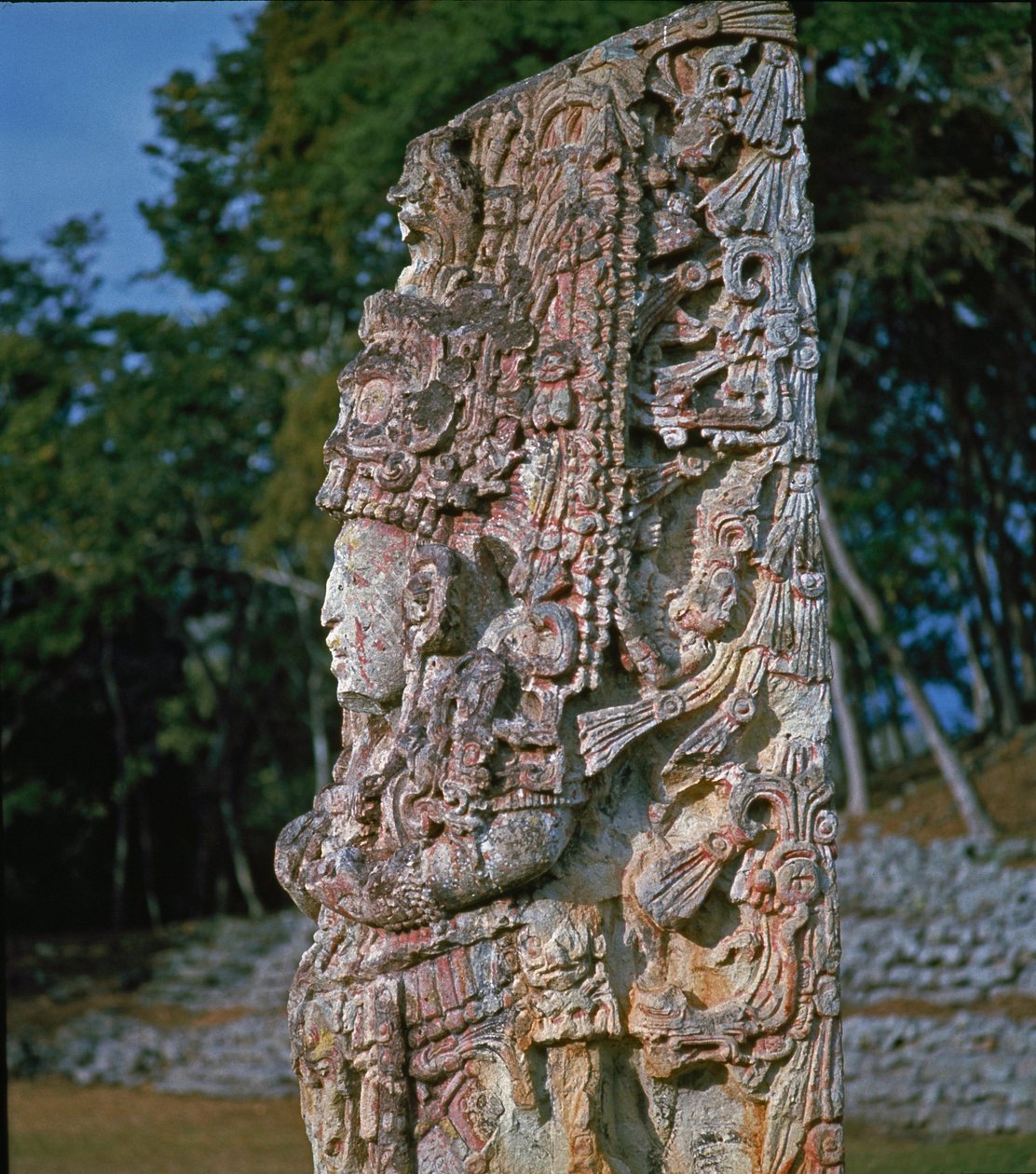 Stele H, Plaza de Ceremonias, 731 n. Chr. von Mayan