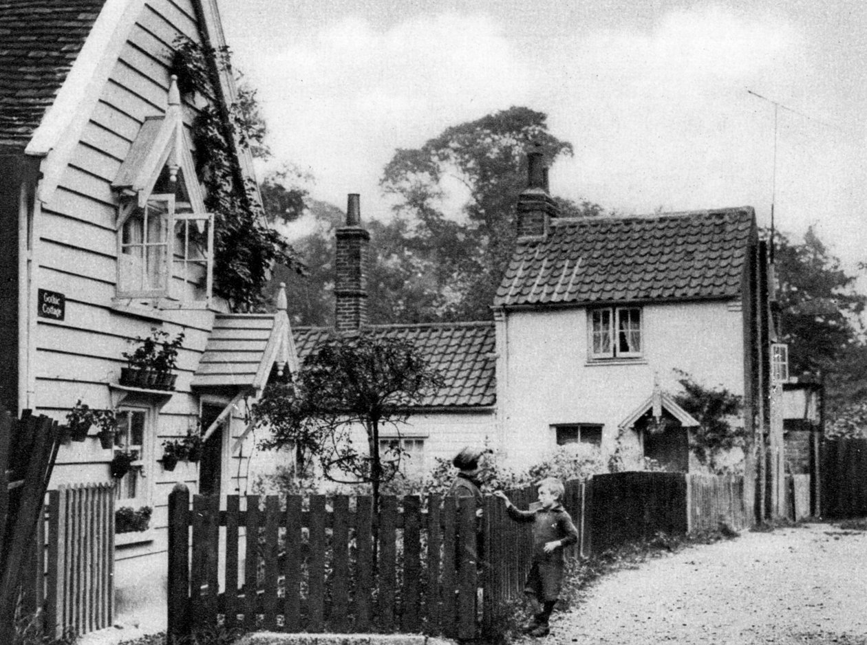 Holzhäuser bei Hadley Green, London, 1926-1927 von McLeish