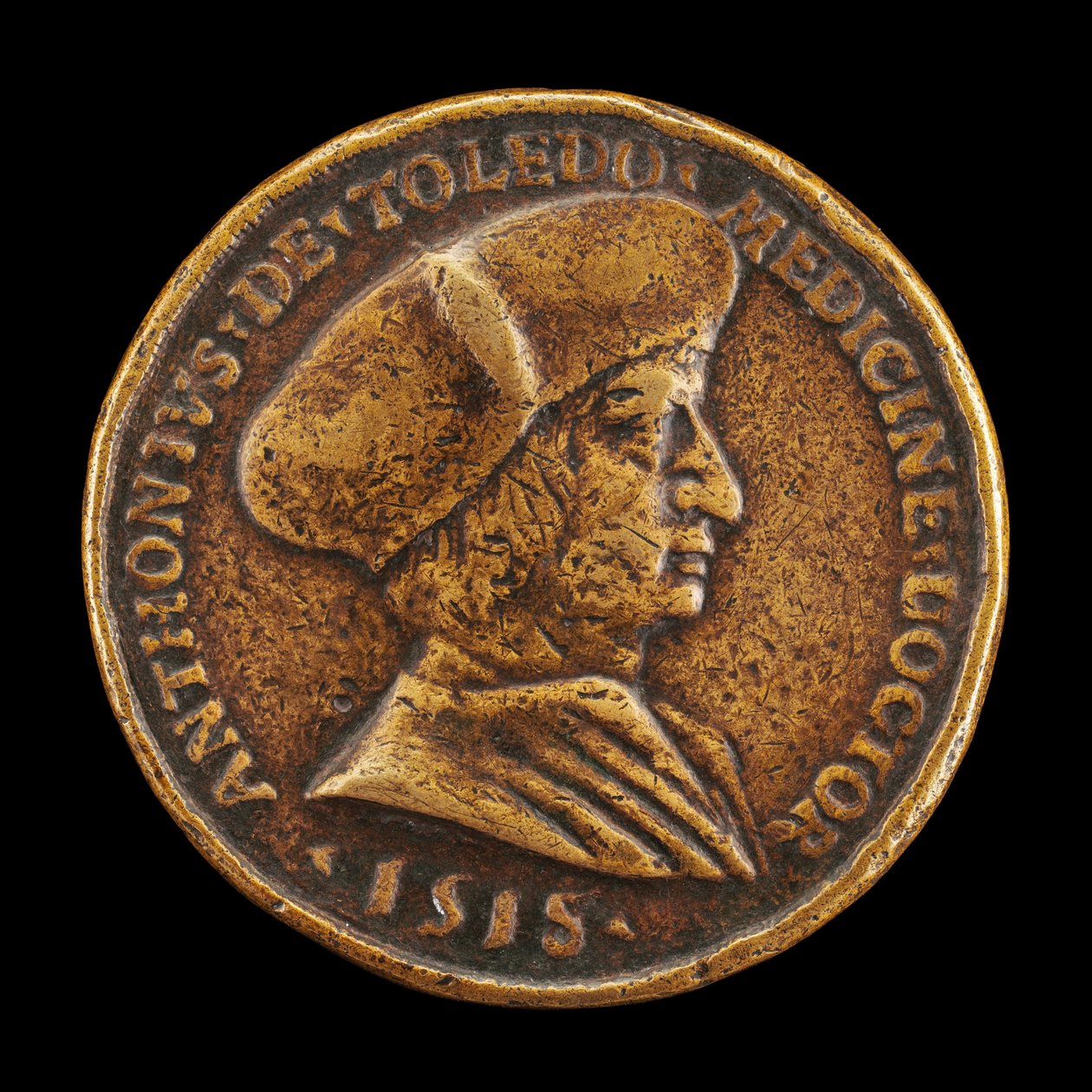 Antonio Gonzalo de Toledo, ca. 1480-1524, Arzt in Lyon [Vorderseite], 1518 von Medallist of 1518