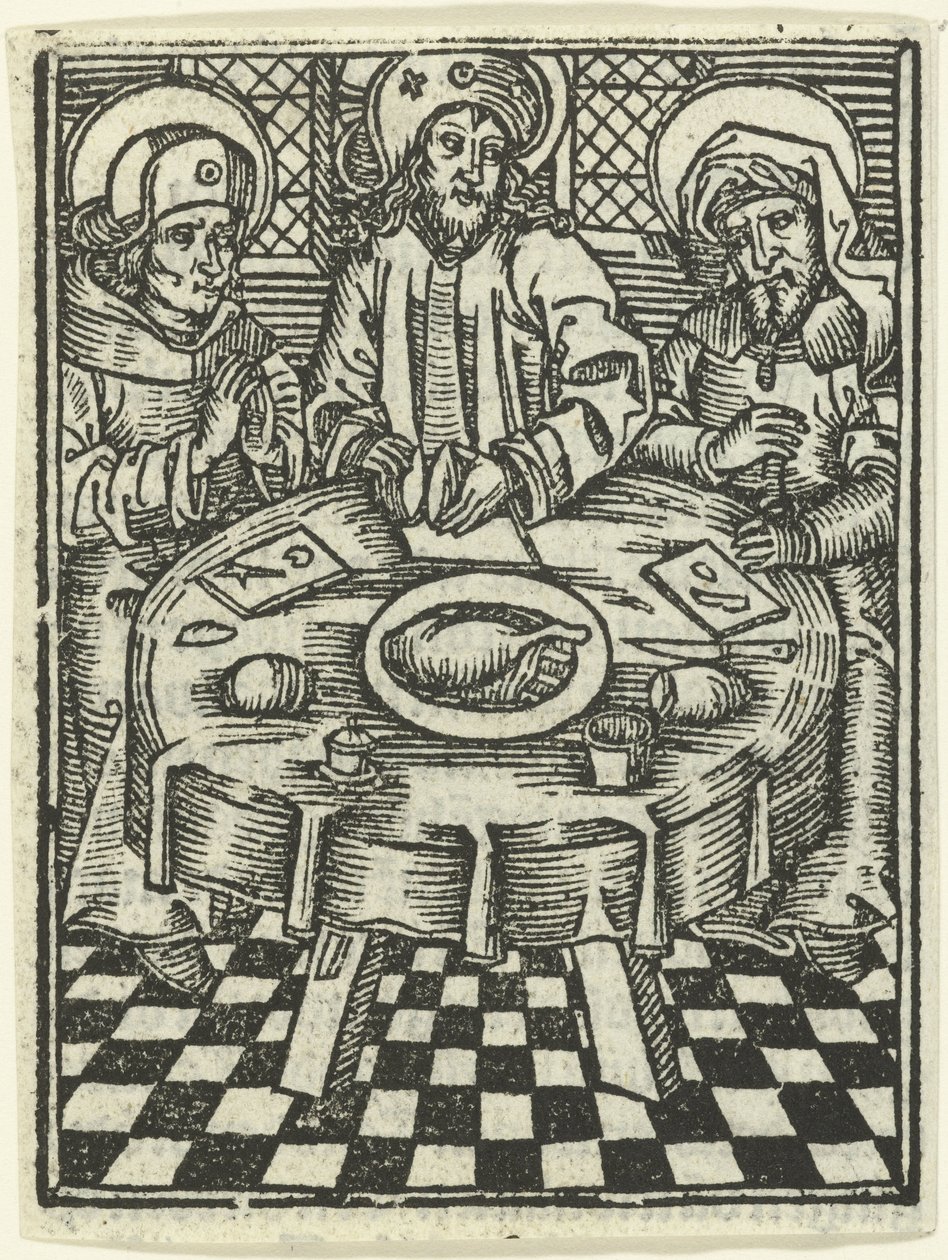 Das Mahl in Emmaus von Meester van de Delbecq Schreiber Passie (attributed to)