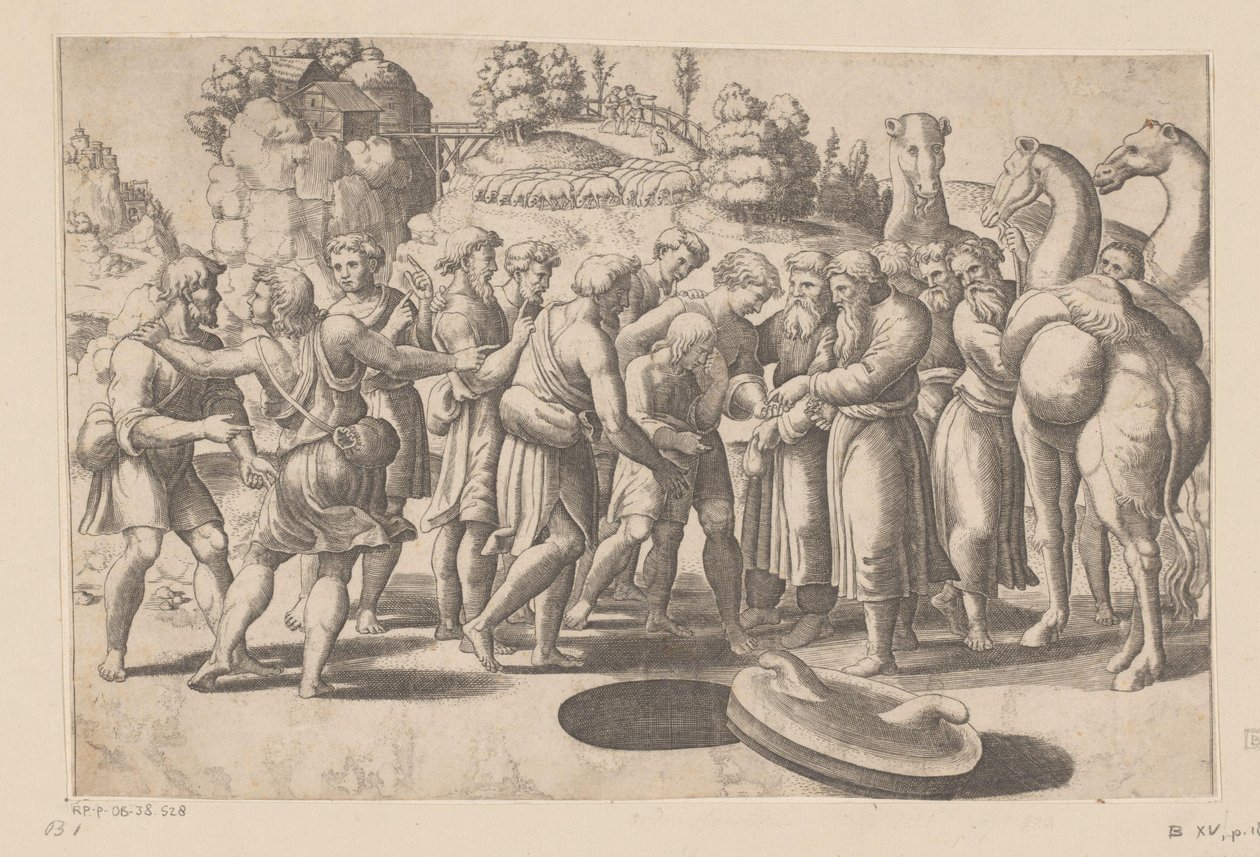 Joseph wird von seinen Brüdern verkauft von Meester van de Dobbelsteen