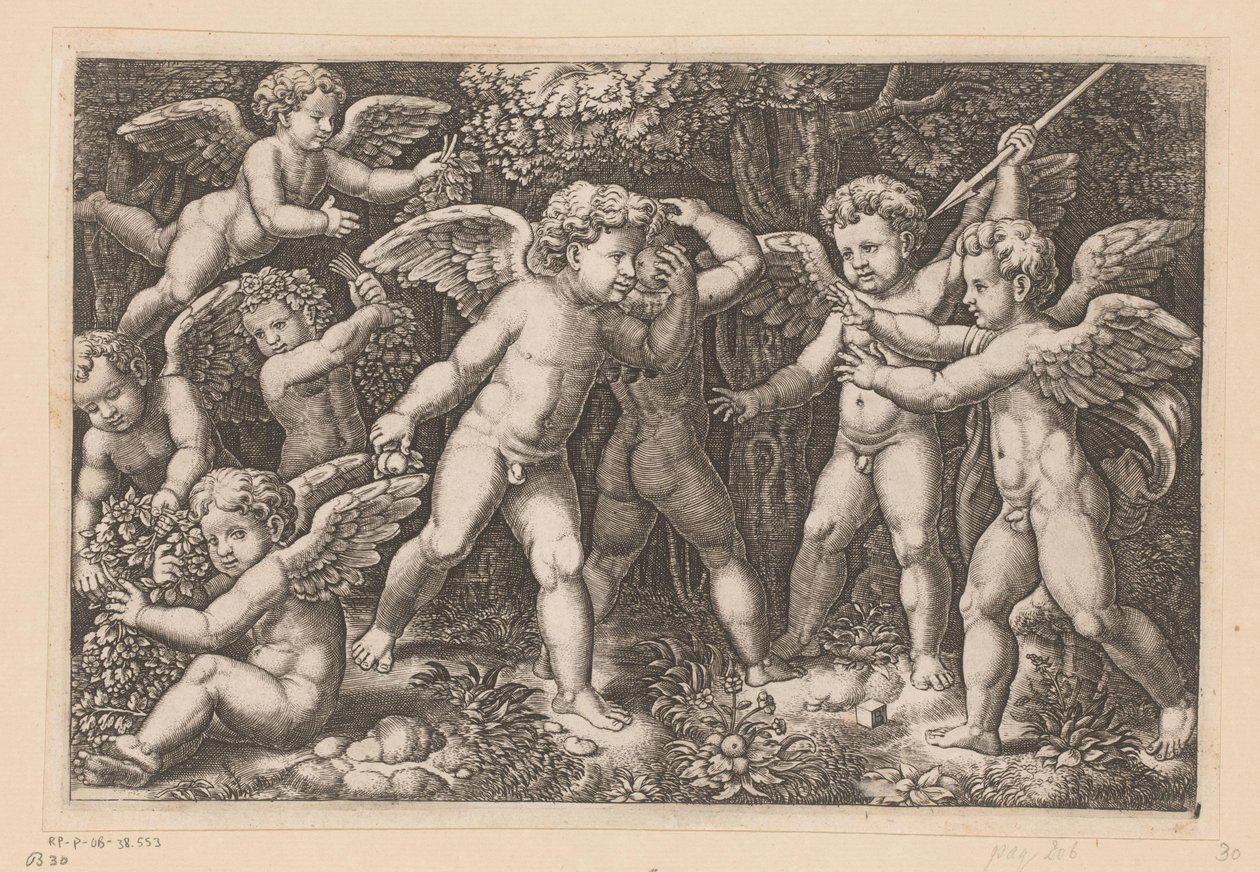 Spielende Putti von Meester van de Dobbelsteen