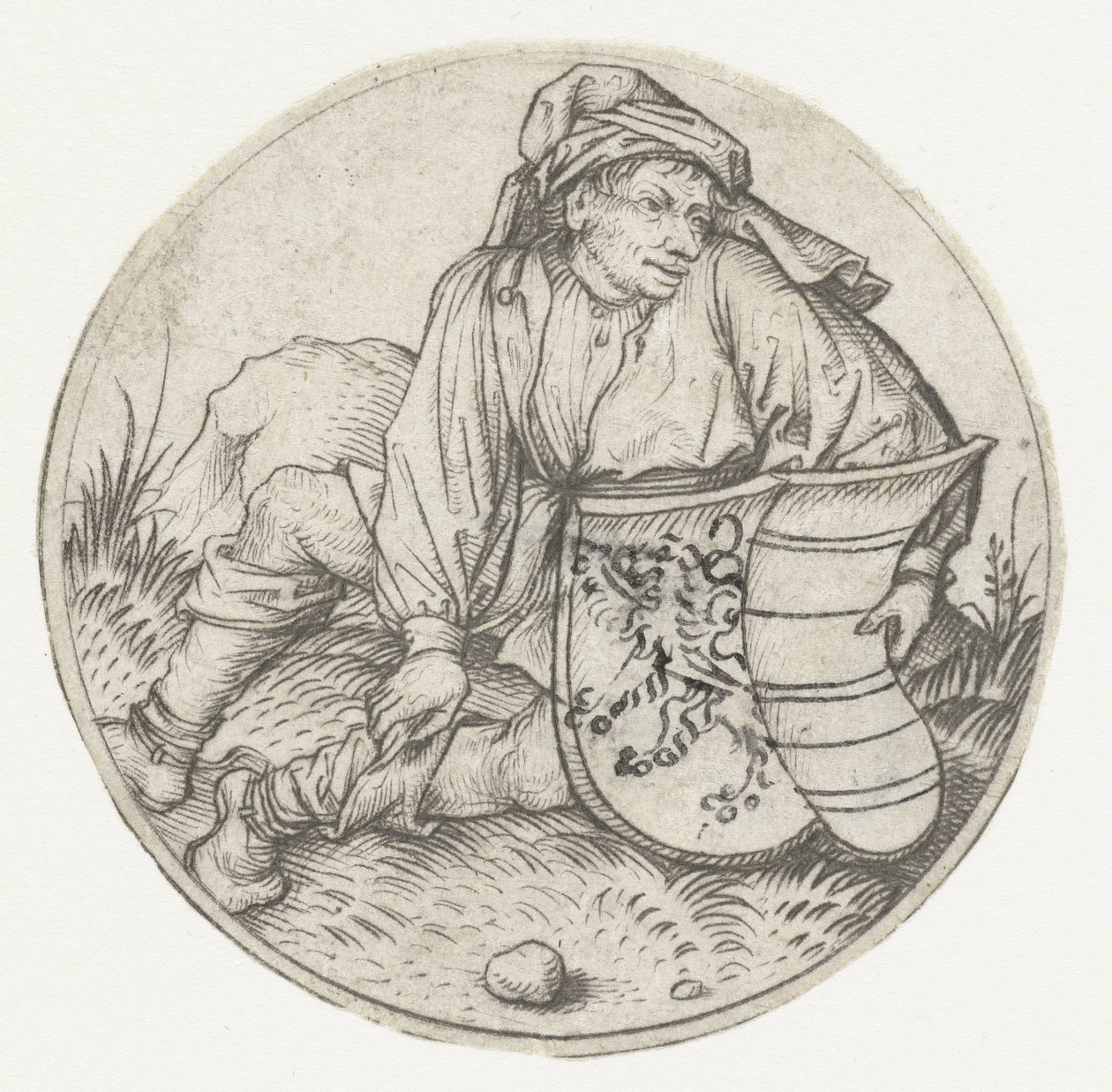 Bauer mit weißem Wappenschild von Meester van het Amsterdamse Kabinet