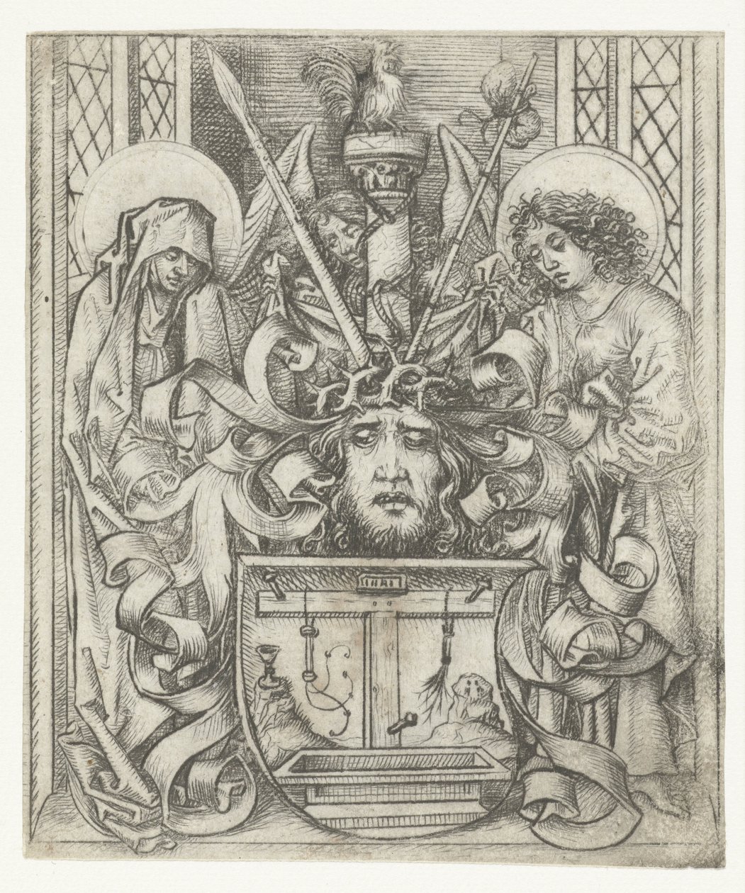 Wappen mit den Arma Christi von Meester van het Amsterdamse Kabinet
