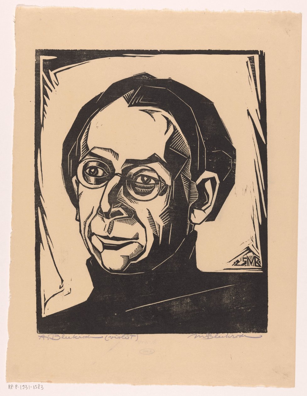 Porträt von Abraham Bleekrode von Meijer Bleekrode (signed by artist)
