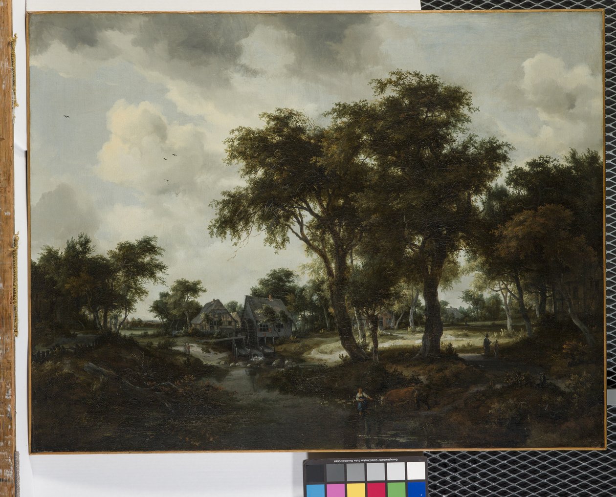 Die Wassermühle (Die Trevor-Landschaft) von Meindert Hobbema