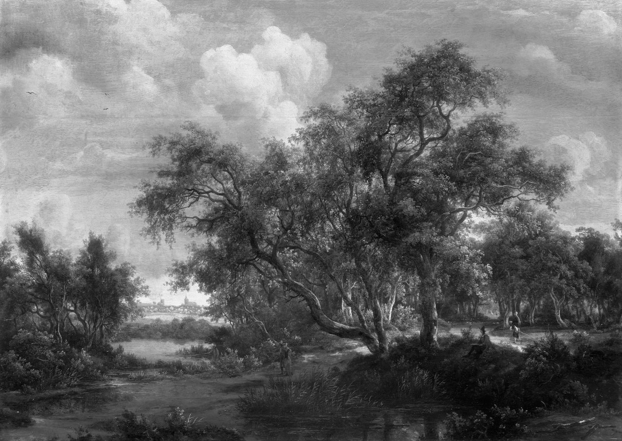 Waldige Landschaft von Meindert Hobbema