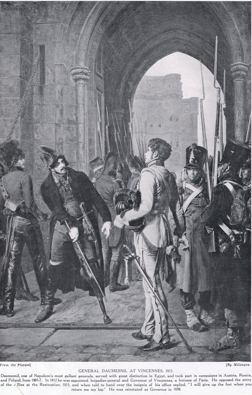 General Daumesnil in Vincennes, 1815, Illustration aus 