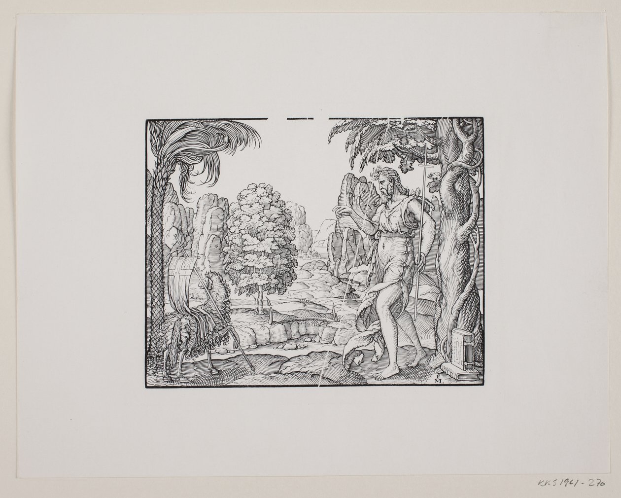 Johannes der Täufer in der Wüste von Melchior Lorck