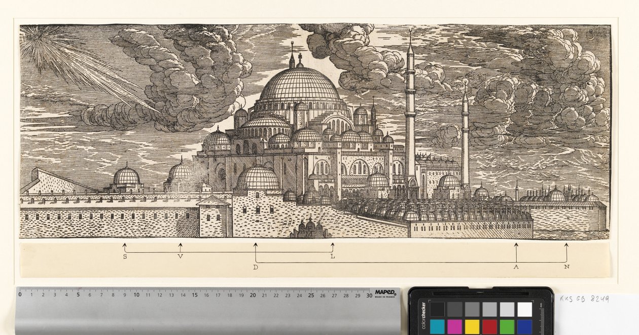 Die Suleimanyie-Moschee, vom Nordosten gesehen von Melchior Lorck