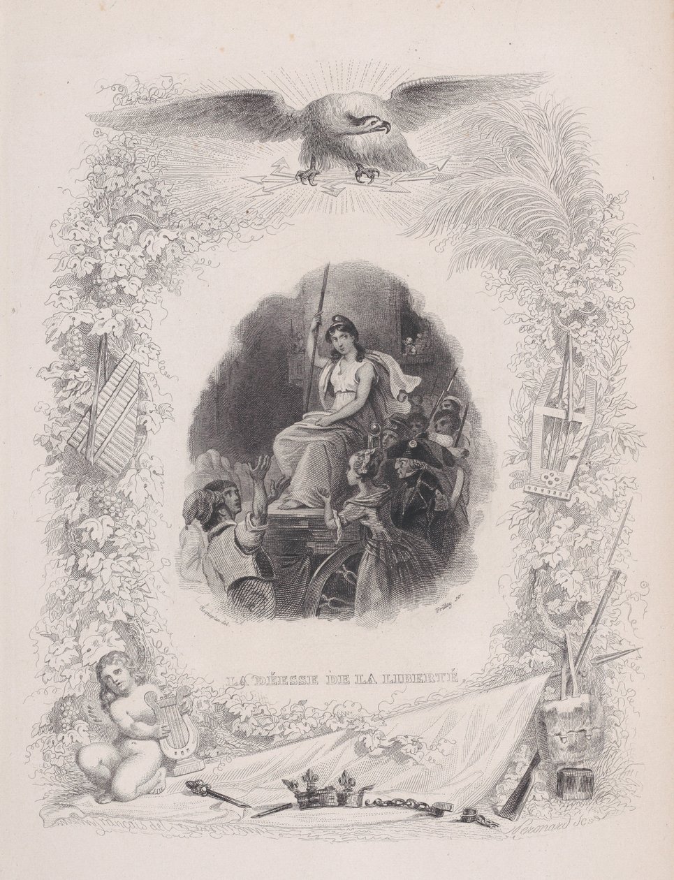 Die Göttin Freiheit, aus den Liedern von Béranger, 1829 von Melchior Peronard