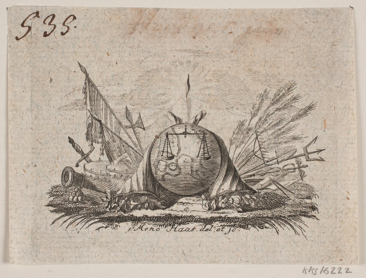 Vignette zu A. Schytte "Dänemarks und Norwegens natürliche und politische Verfassung", Teil I von Meno Haas