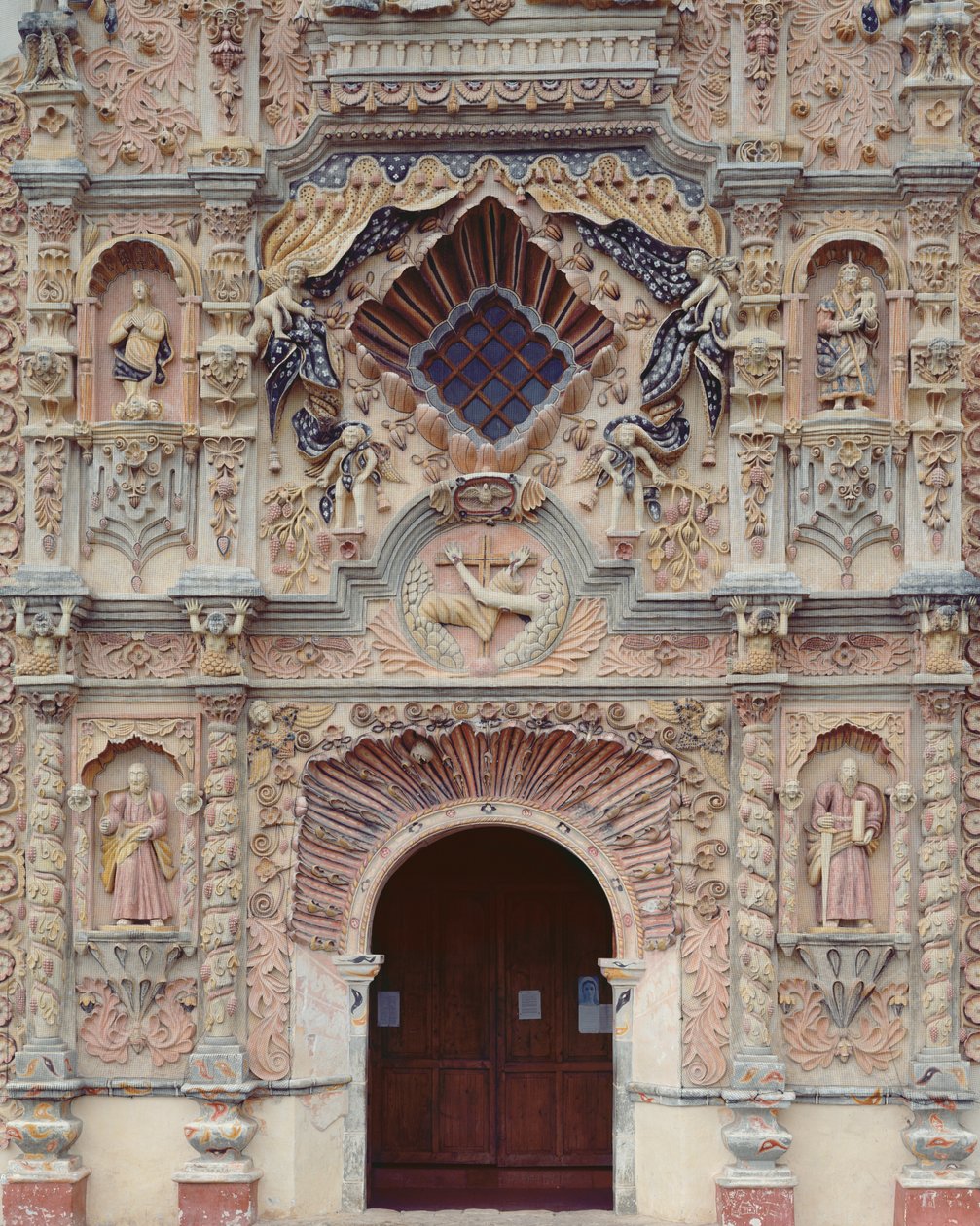 Fassade der Franziskanermission Kirche des Heiligen Franziskus, 1754-62 von Mexican School