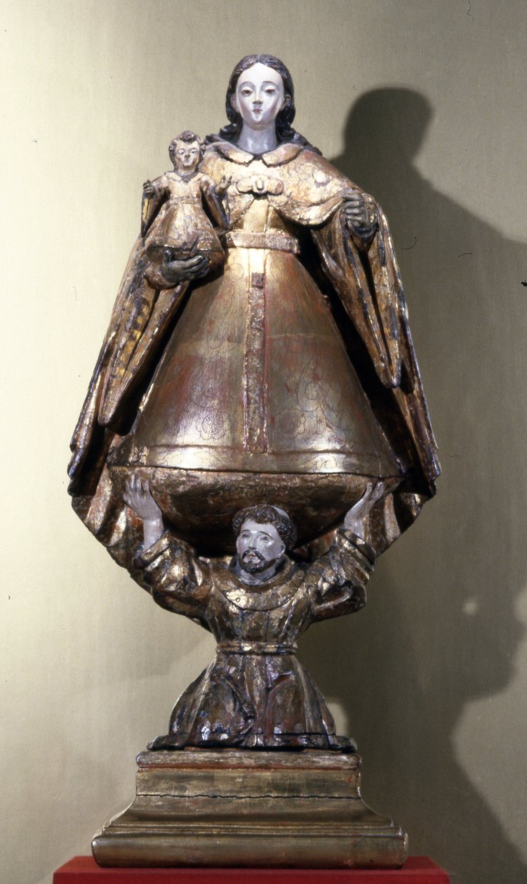 Der Heilige Franziskus hält die Madonna und das Kind von Mexican School