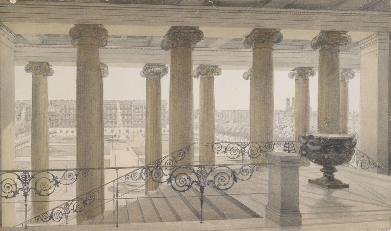 Blick vom Alten Museum auf den Lustgarten von Michael Carl Gregorovius