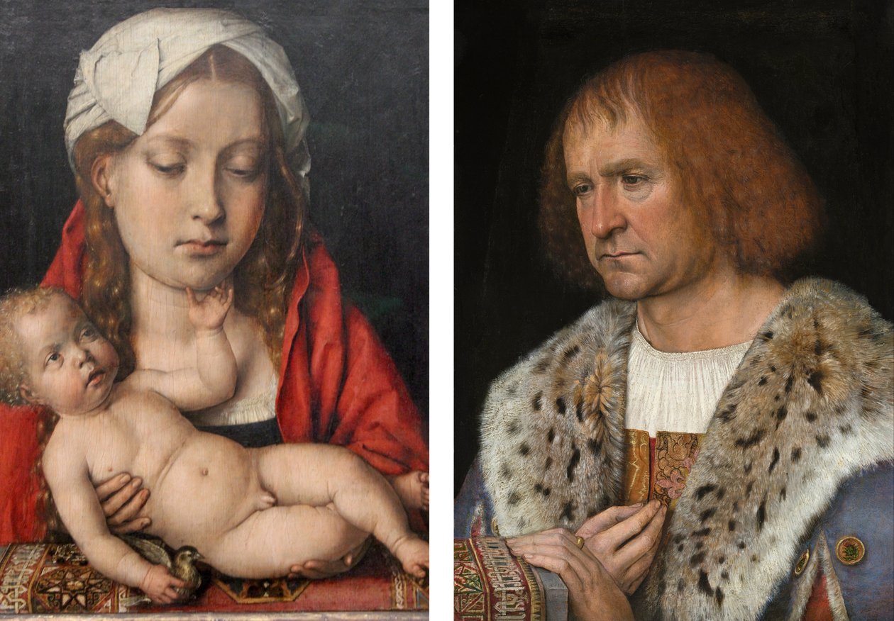Diptychon Madonna und Kind, Diego de Guevara von Michael Sittow