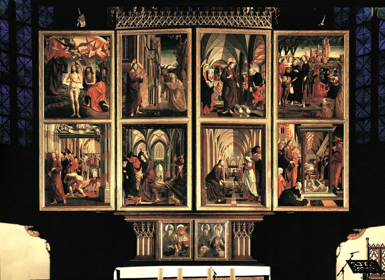 St. Wolfgang Altar, geschlossene Innenseiten. 8 Szenen von Michael Pacher