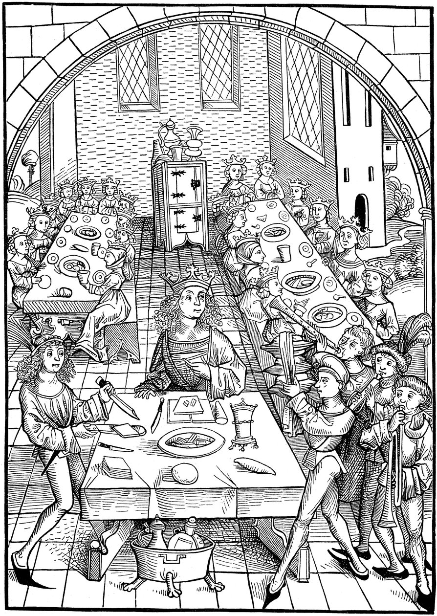 Illustration zum Buch Schatzkammer, 1490-1491 von Michael Wolgemut