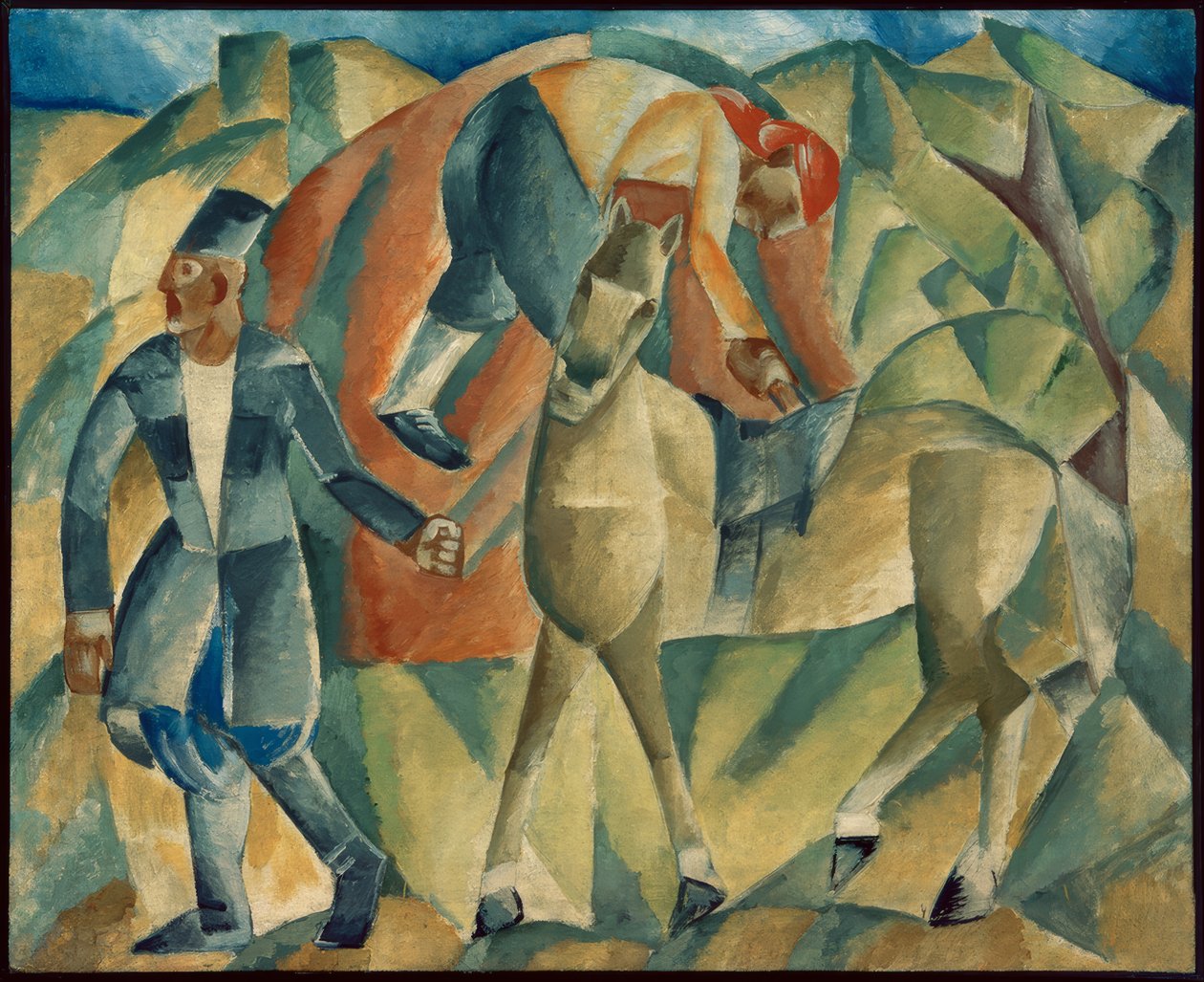Mann mit Pferd von Michail Wassiljewitsch le Dantju