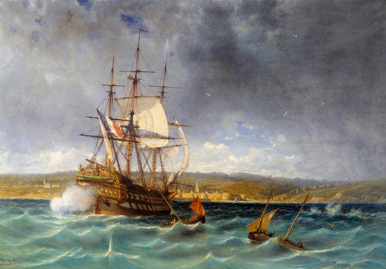 Der Veteran betritt den Hafen von Concarneau (Detail) von Michel Bouquet