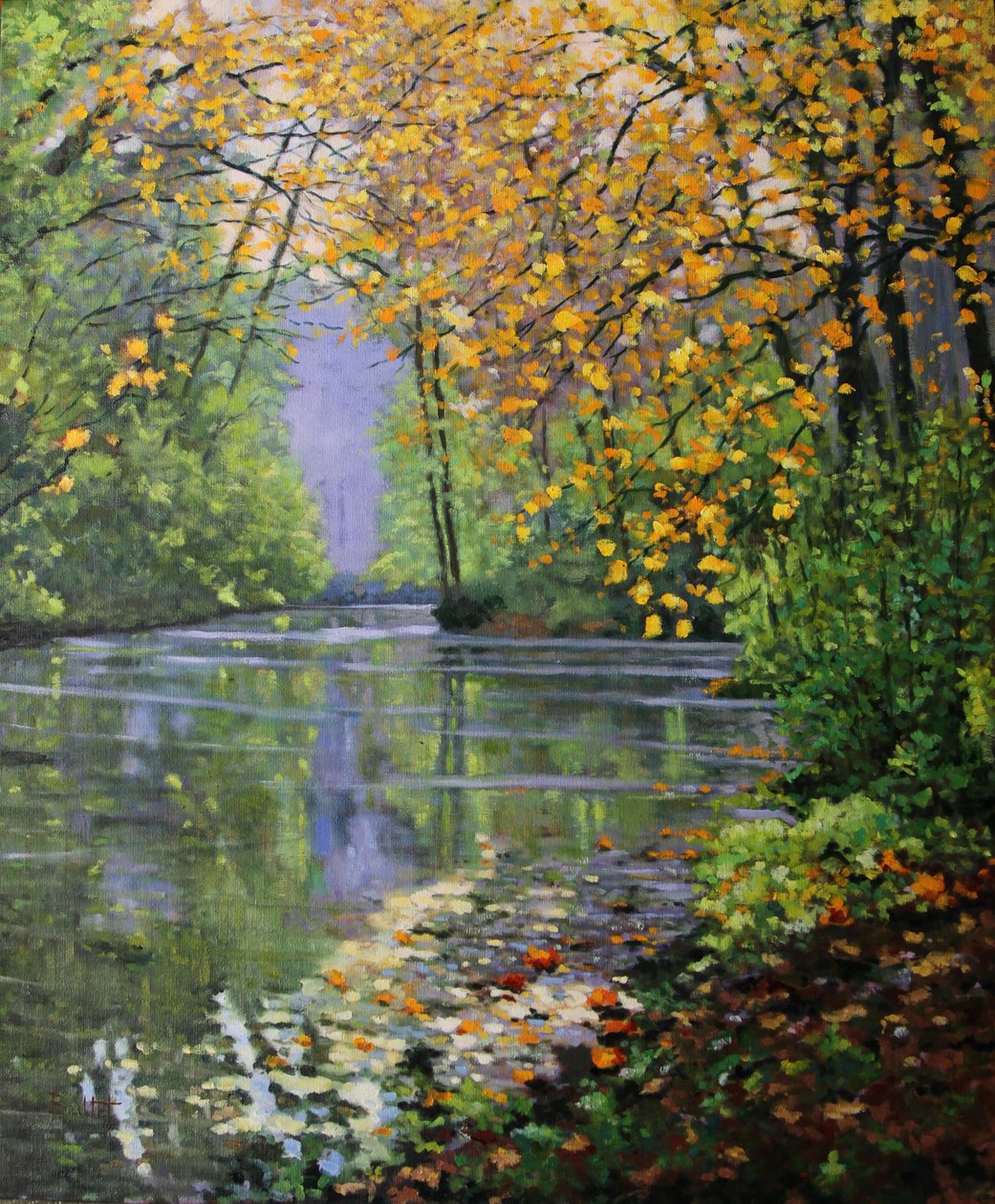 Die Essonne im Herbst, 2021 von Michel Bultet