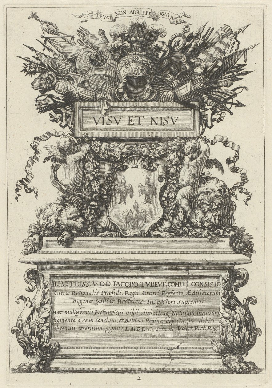 Frontispiz von Michel Dorigny, after Simon Vouet