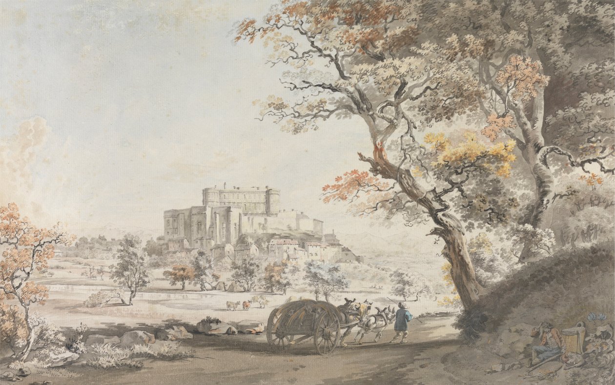 Südostansicht des Schlosses von Grigan in der Provence nahe Dauphiné von Michel Vincent Brandoin