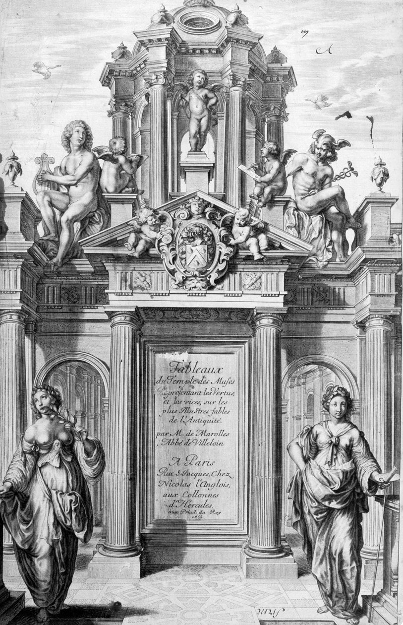 Frontispiz von Tableaux du Temple des Muses, 1655 von Michel de Marolles