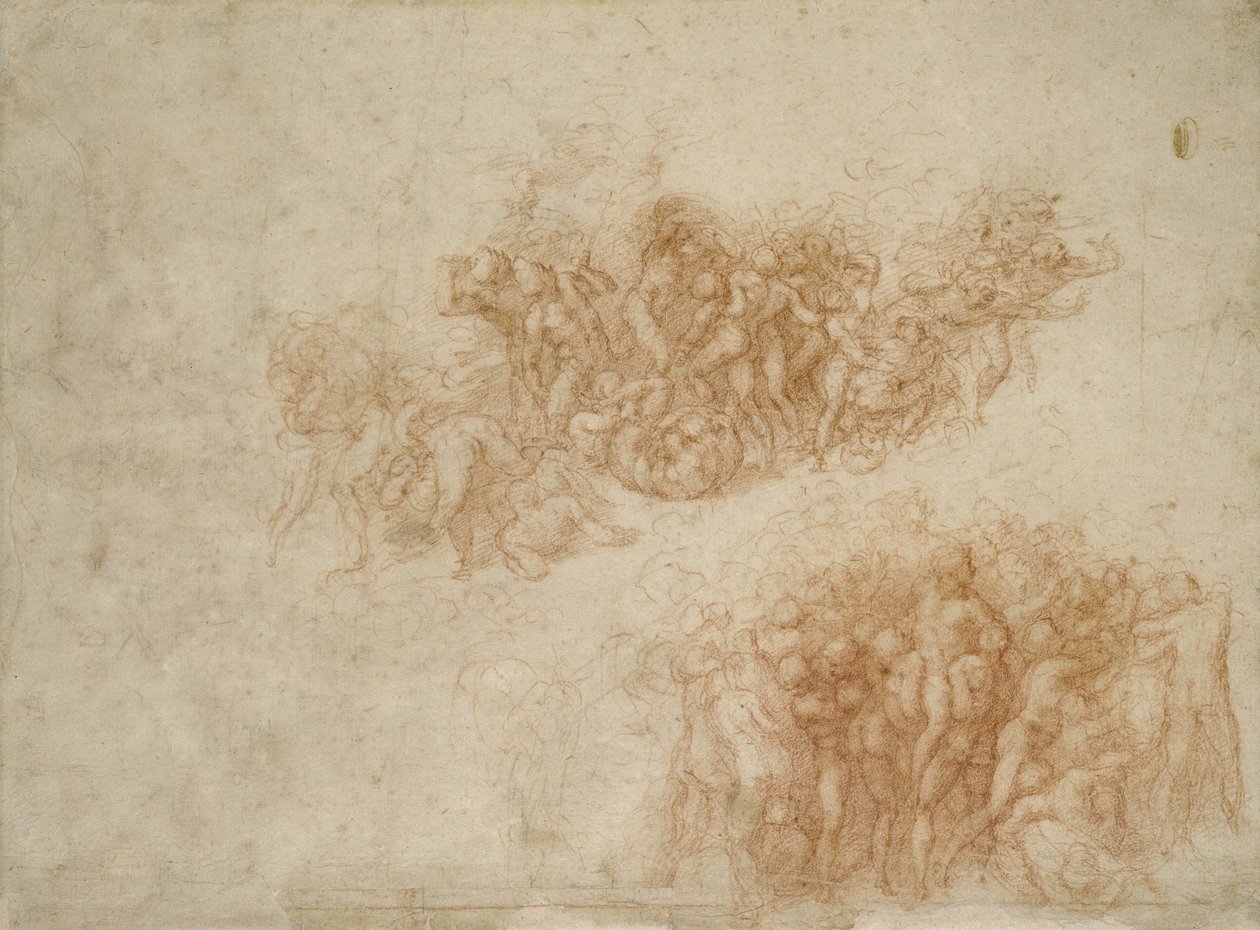 Die Anbetung der ehernen Schlange, ca. 1530 von Michelangelo Buonarroti