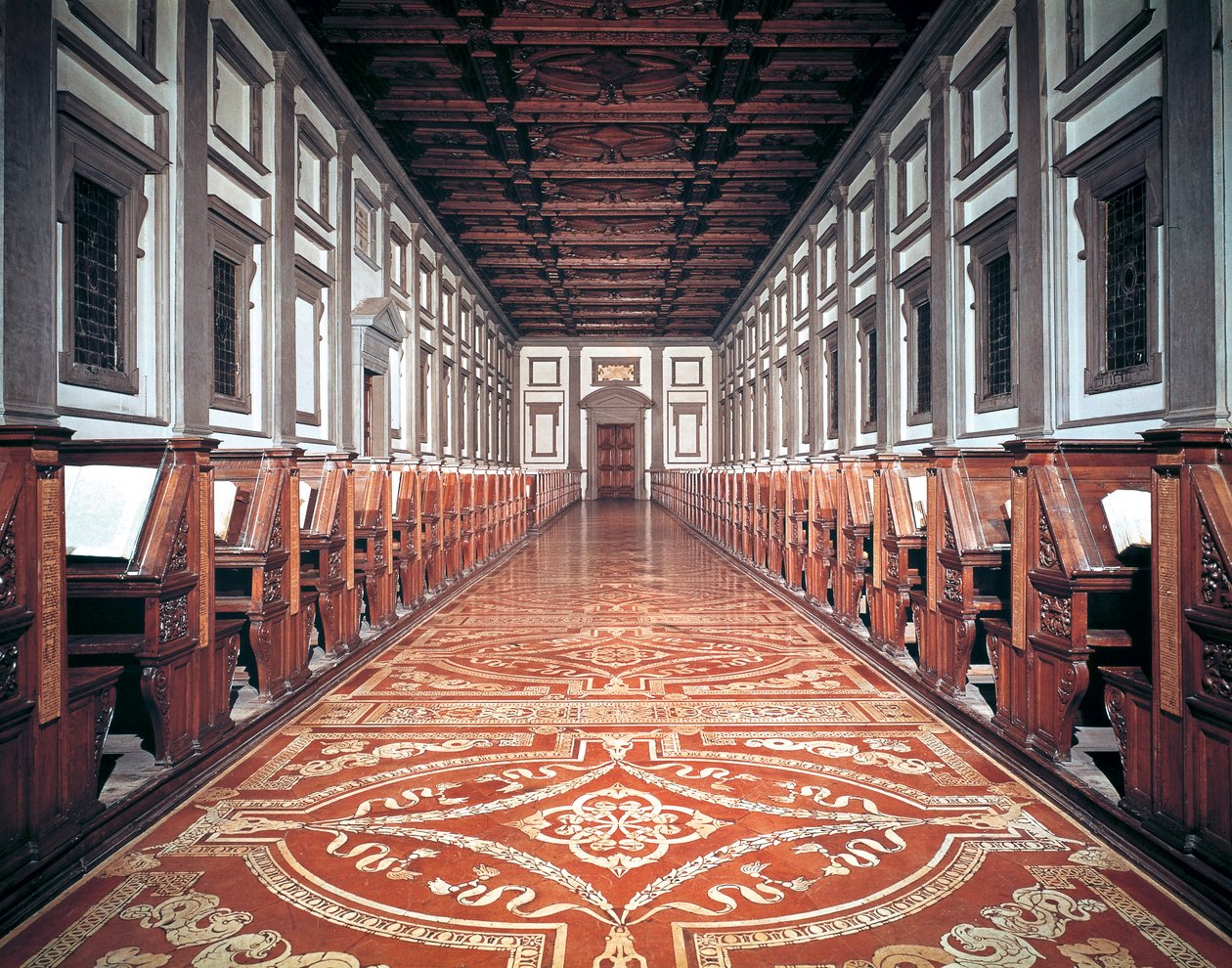 Laurentianische Bibliothek, Saal von Michelangelo Buonarroti