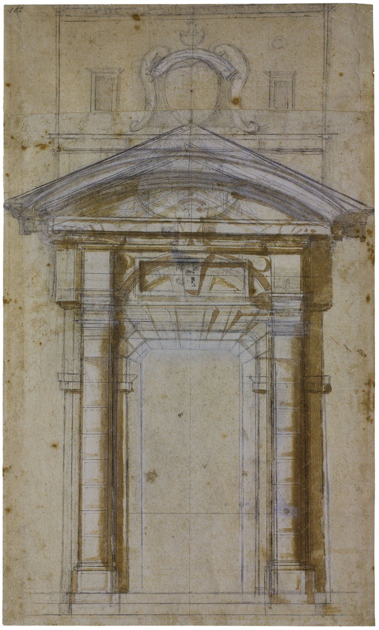 Studie für Porta Pia in Rom, ca. 1561 von Michelangelo Buonarroti