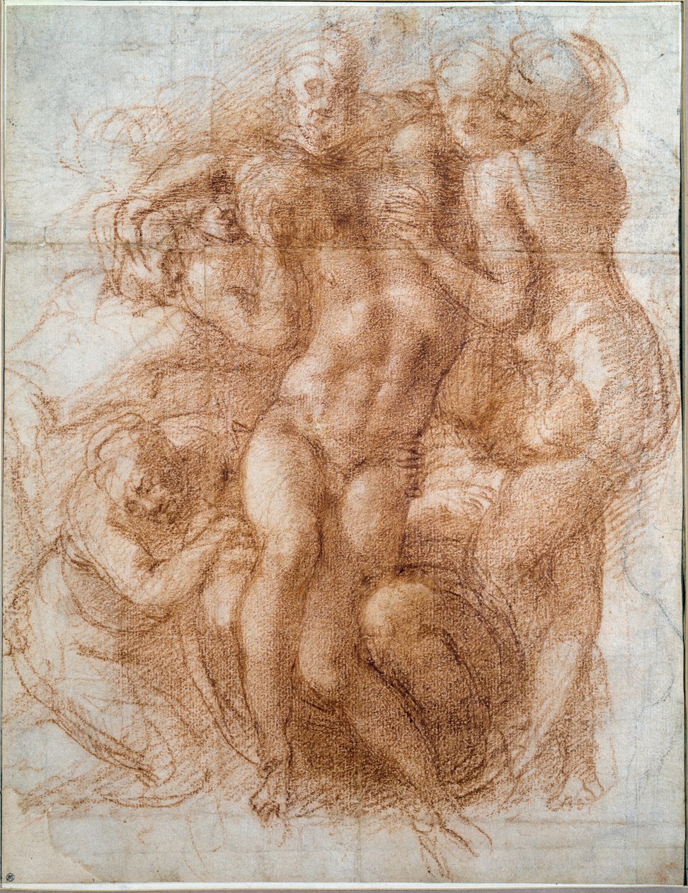 Studie für die Pietà (Zeichnung) von Michelangelo Buonarroti