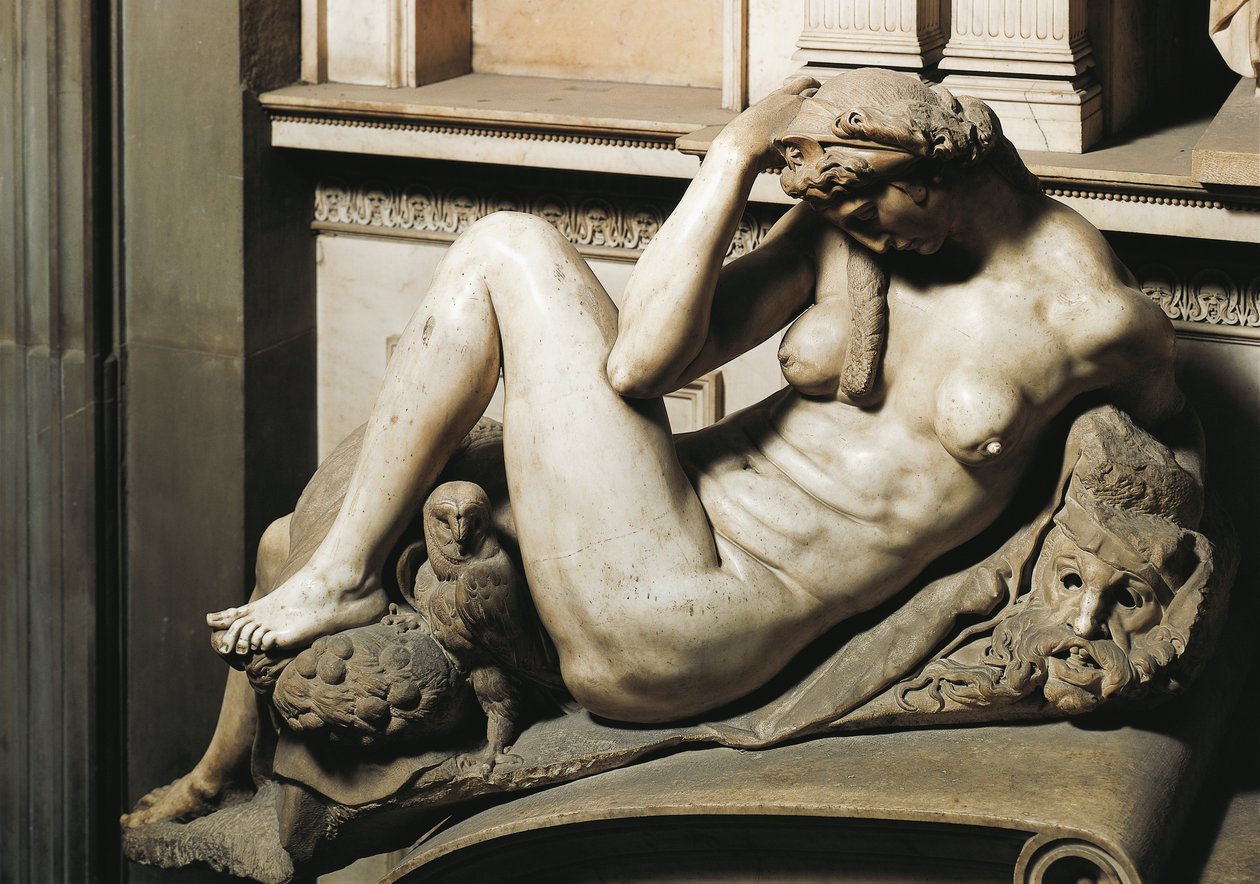 Die Nacht (Detail) von Michelangelo Buonarroti