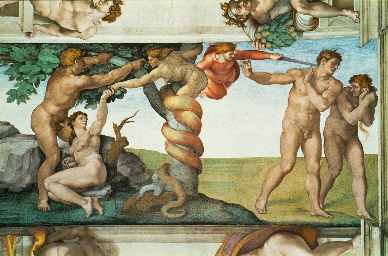 Die Sixtinische Kapelle; Deckenfresken nach der Restaurierung von Michelangelo Buonarroti