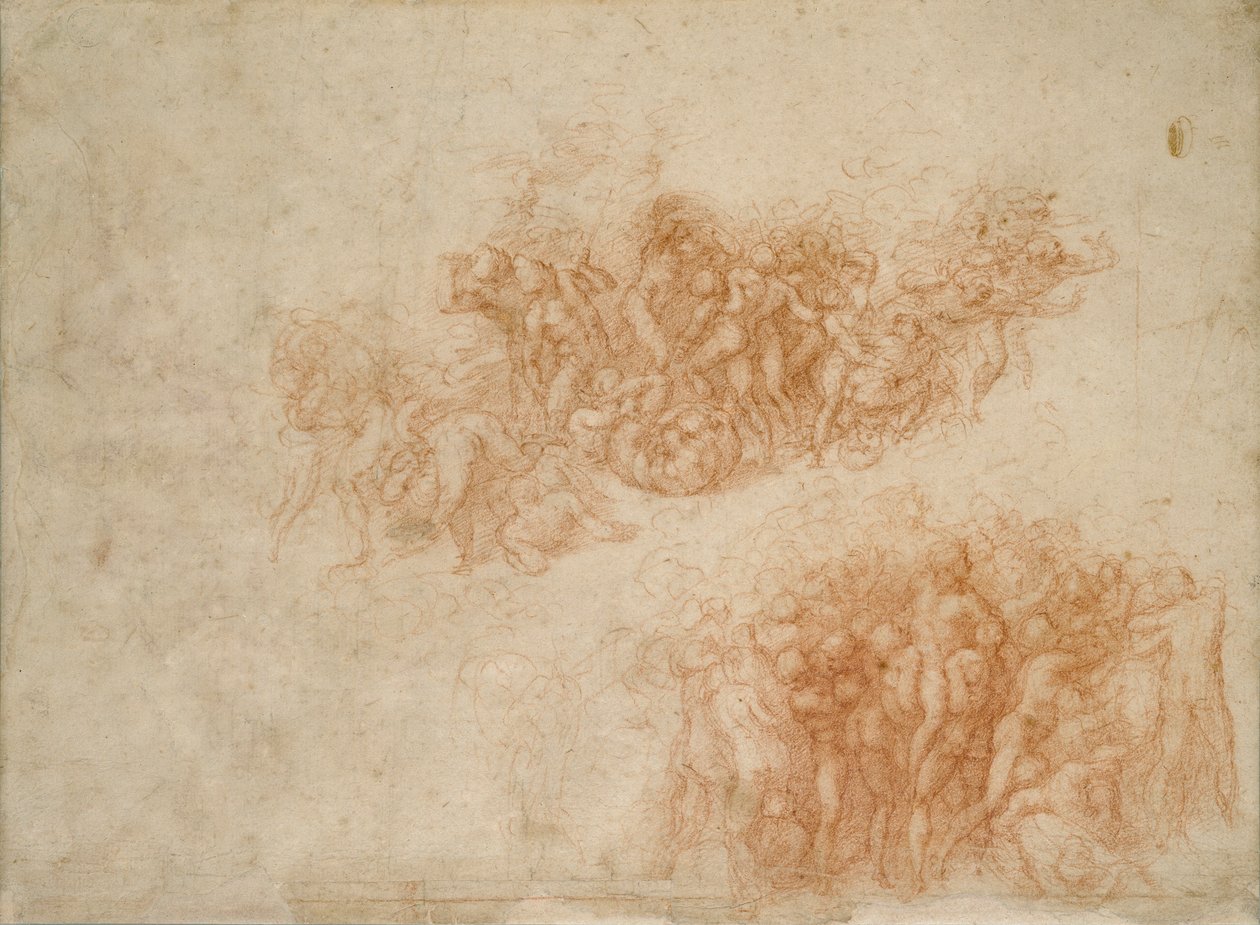 Die Anbetung der ehernen Schlange, 16. Jahrhundert von Michelangelo Buonarroti