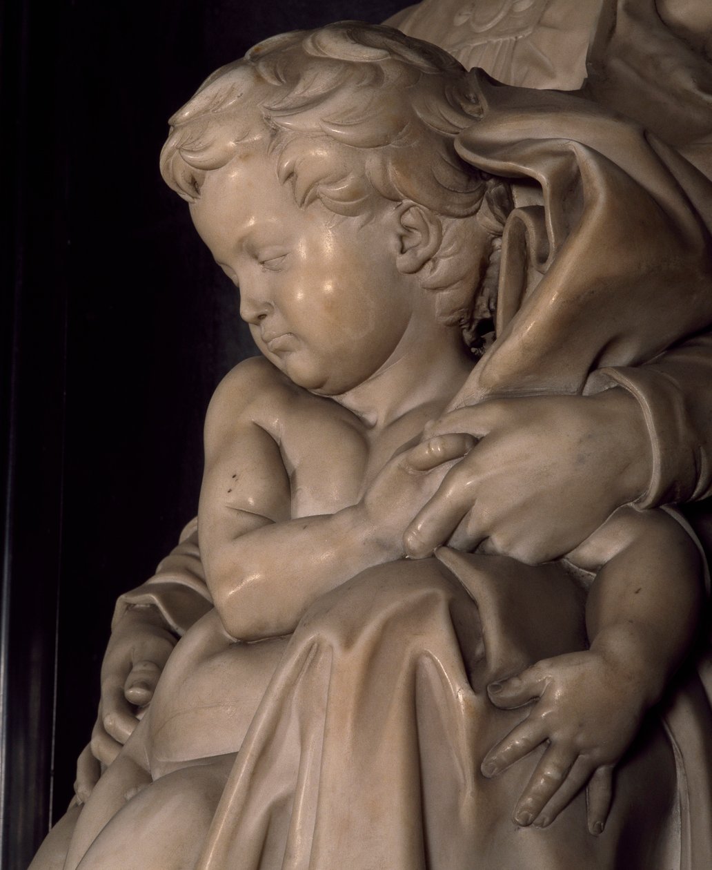 Das Jesuskind (Detail) von Michelangelo Buonarroti