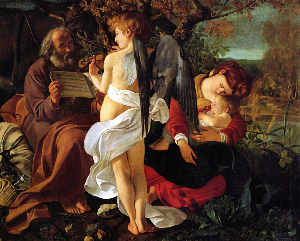 Ruhe auf der Flucht nach Ägypten von Michelangelo Merisi Caravaggio