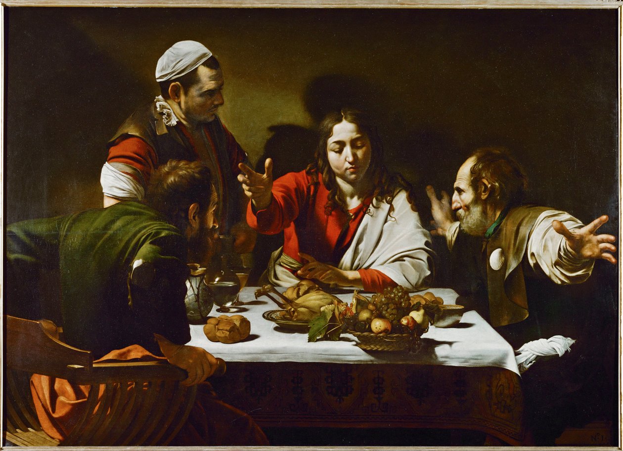 Abendmahl in Emmaus von Michelangelo Merisi da Caravaggio