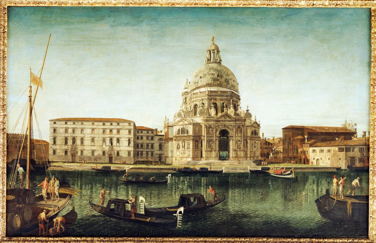 Santa Maria della Salute, Venedig, mit Gondeln auf dem Canal Grande von Michele Marieschi
