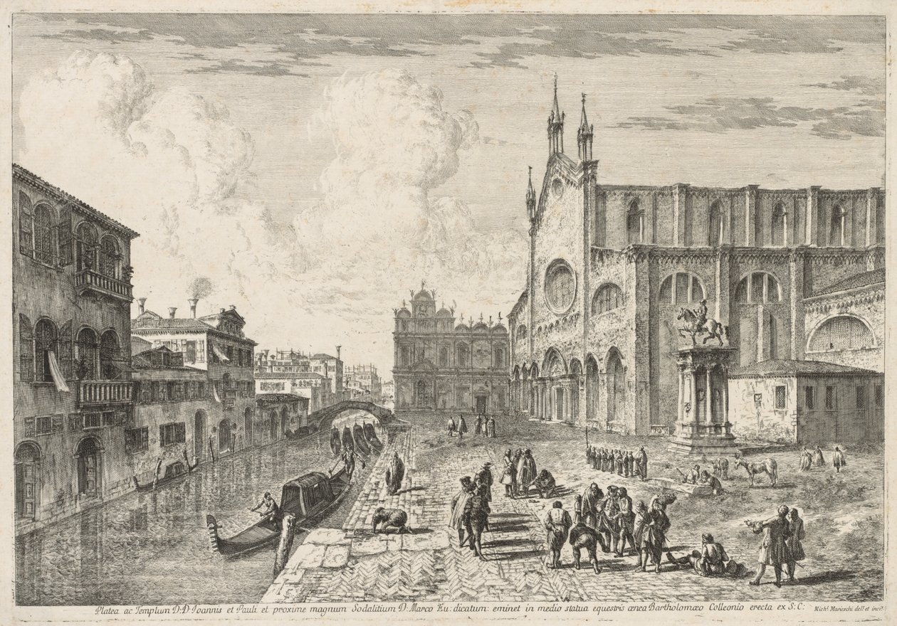 Ansichten von Venedig: Campo S. S. Giovanni e Paolo, 1741 von Michele Marieschi