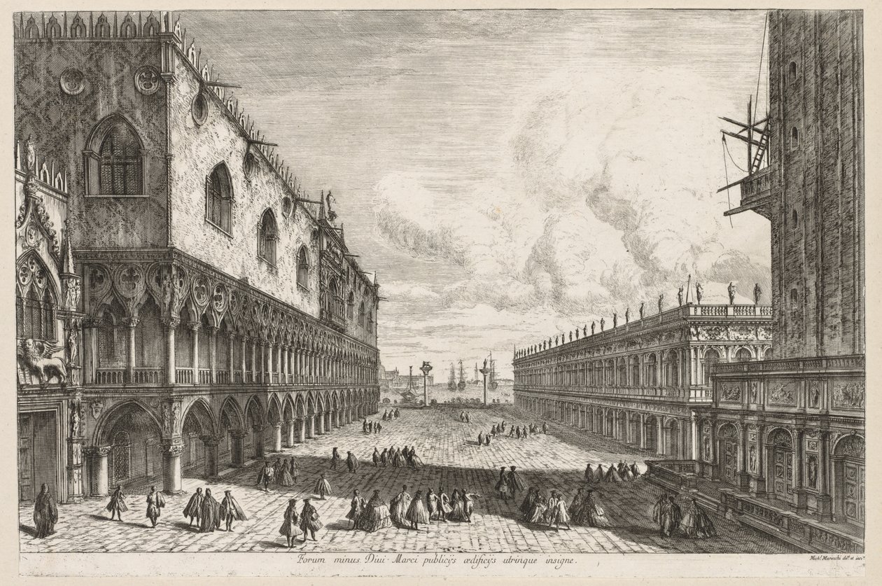 Ansichten von Venedig: Die Piazzetta, 1741 von Michele Marieschi