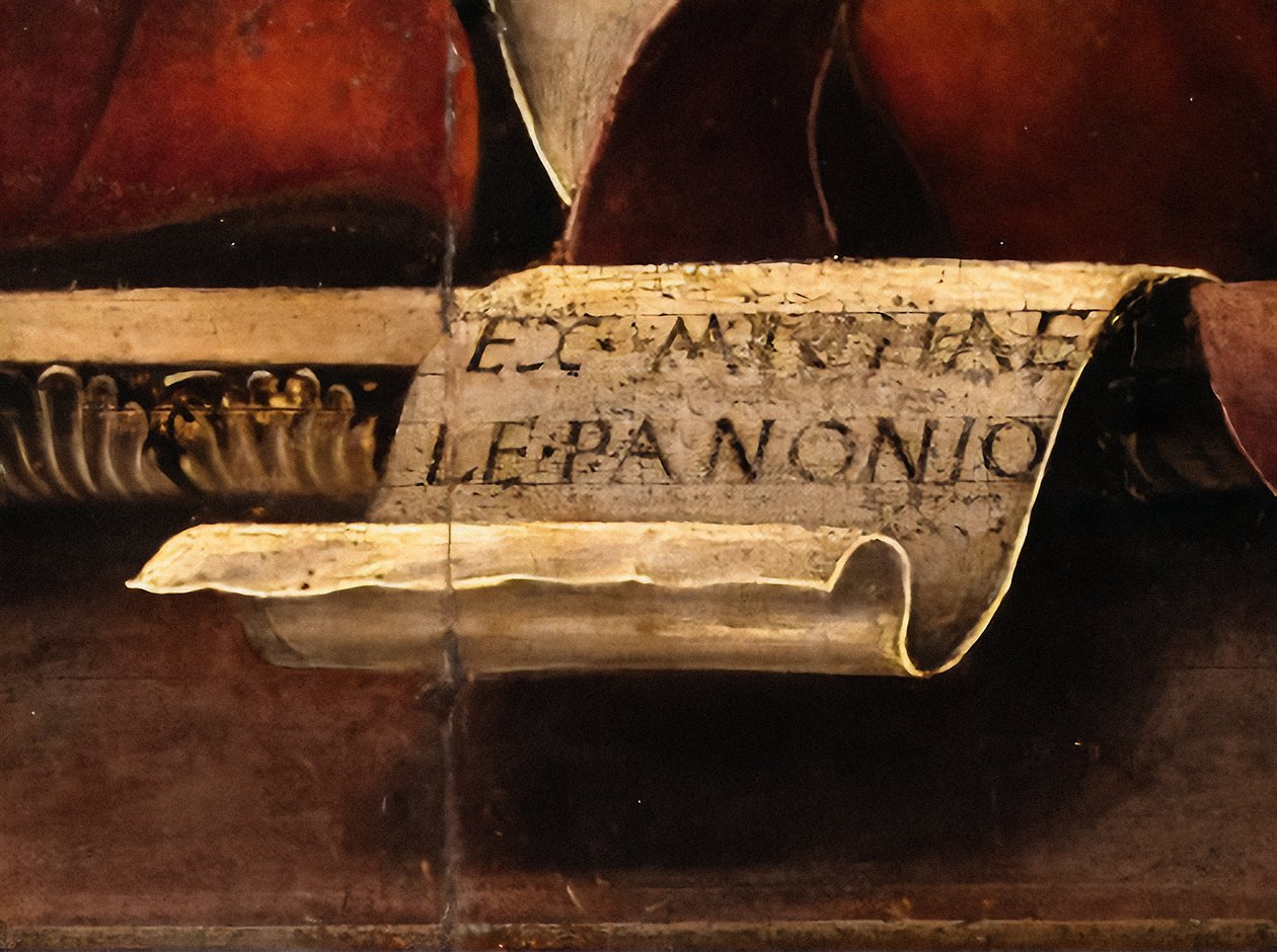Die Muse Thalia, (Detail), ca. 1456-57 von Michele Pannonio