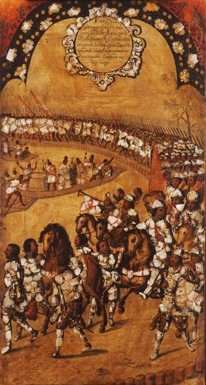 Die Eroberung Mexikos, Tafel IX, ca. 1696-1715 von Miguel Gonzalez