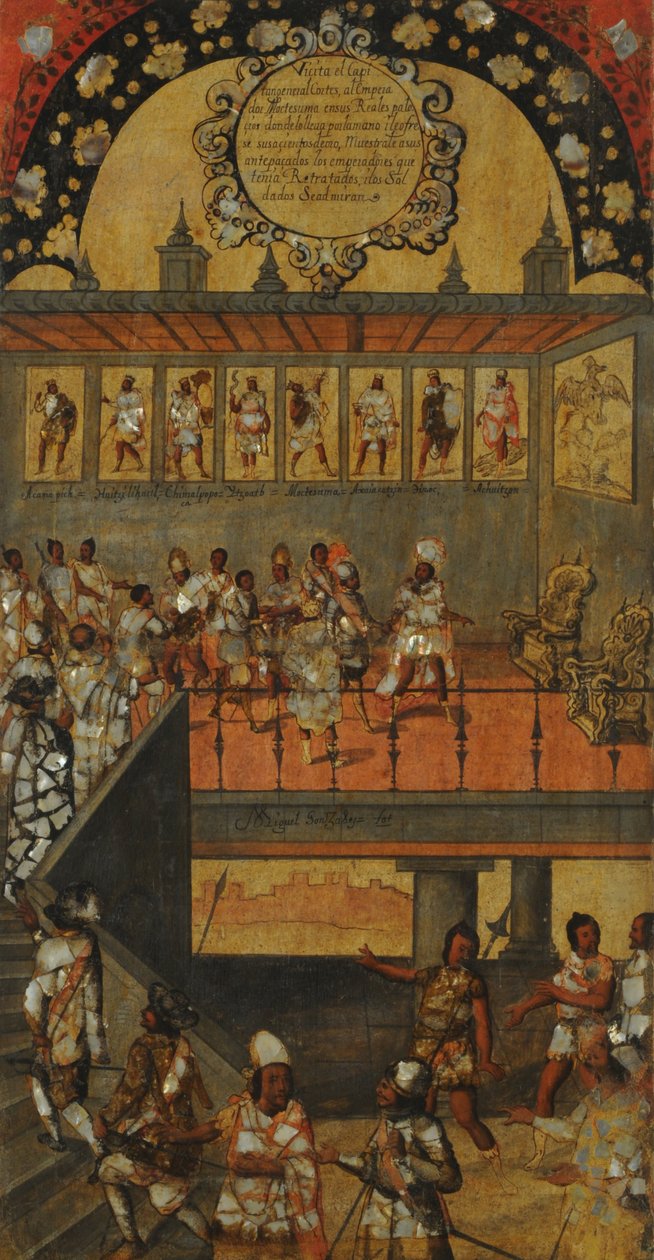 Die Eroberung Mexikos, Tafel XII, ca. 1696-1715 von Miguel Gonzalez