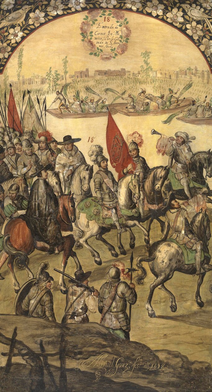 Die Eroberung Mexikos durch Hernán Cortés von Miguel and Juan Gonzalez
