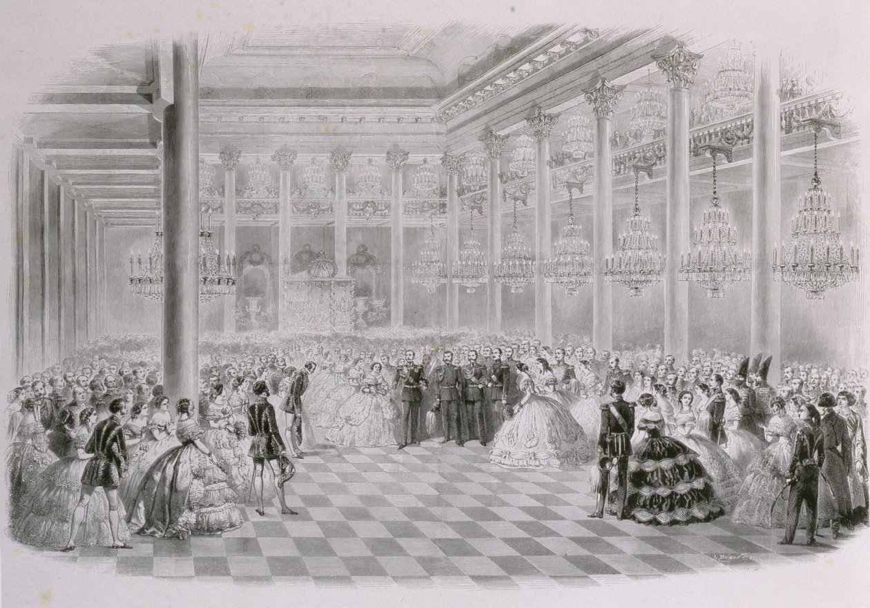 Ball im Saal der russischen Adelsversammlung anlässlich der Krönung von Kaiser Al von Mihaly von Zichy