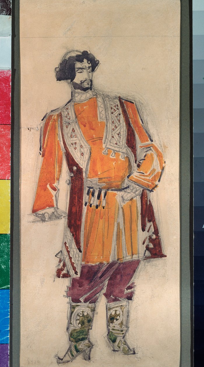 Kostümentwurf für die Oper Die Zarenbraut von Nikolai Rimski-Korsakow von Mikhail Aleksandrovich Vrubel